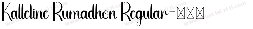 Katteline Rumadhon Regular字体转换